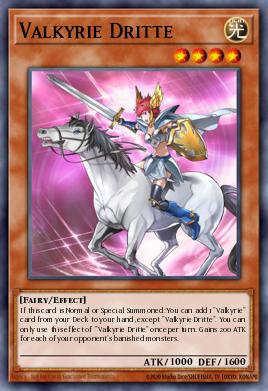 Valkyrie Dritte Yu-Gi-Oh card