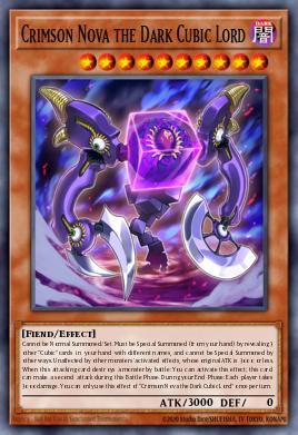 Crimson Nova the Dark Cubic Lord Yu-Gi-Oh card