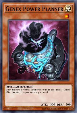 Genex Power Planner Yu-Gi-Oh card