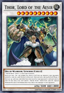 Thor, Lord of the Aesir Yu-Gi-Oh card