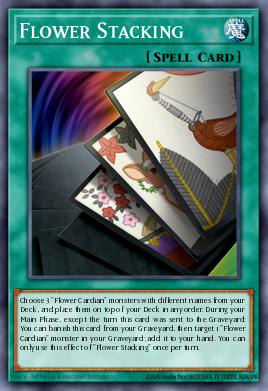Flower Stacking Yu-Gi-Oh card