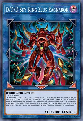 D/D/D Sky King Zeus Ragnarok Yu-Gi-Oh card