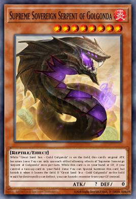 Supreme Sovereign Serpent of Golgonda Yu-Gi-Oh card