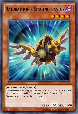 Raidraptor - Singing Lanius Yu-Gi-Oh card