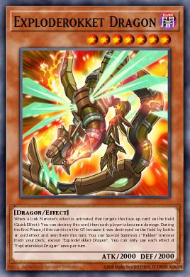 Exploderokket Dragon Yu-Gi-Oh card