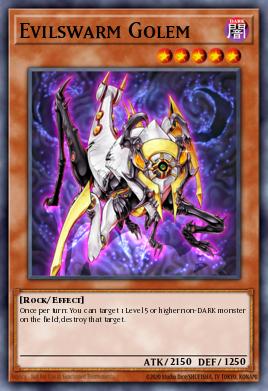 Evilswarm Golem Yu-Gi-Oh card