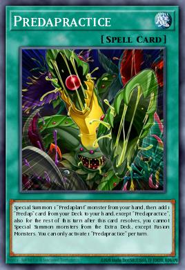 Predapractice Yu-Gi-Oh card