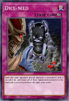 Dice-nied Yu-Gi-Oh card