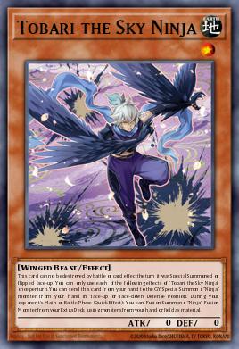 Tobari the Sky Ninja Yu-Gi-Oh card