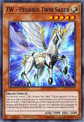 ZW - Pegasus Twin Saber Yu-Gi-Oh card