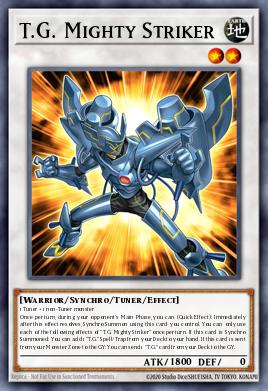 T.G. Mighty Striker Yu-Gi-Oh card