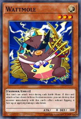 Wattmole Yu-Gi-Oh card
