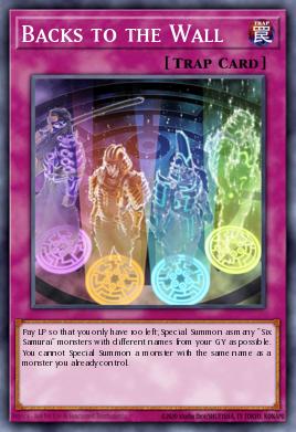 Backs to the Wall Yu-Gi-Oh card