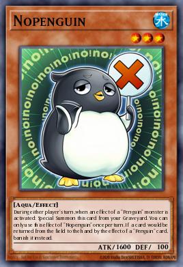 Nopenguin Yu-Gi-Oh card