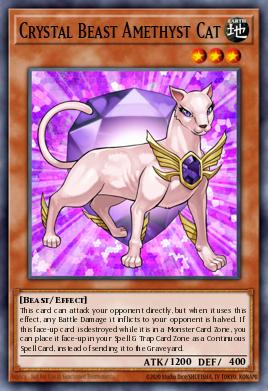 Crystal Beast Amethyst Cat Yu-Gi-Oh card