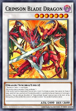 Crimson Blade Dragon Yu-Gi-Oh card
