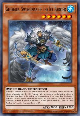 Georgius, Swordman of the Ice Barrier Yu-Gi-Oh card