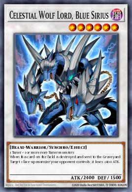 Celestial Wolf Lord, Blue Sirius Yu-Gi-Oh card