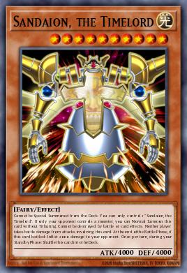 Sandaion, the Timelord Yu-Gi-Oh card