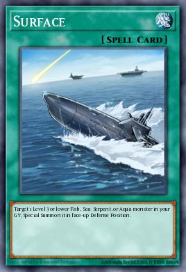 Surface Yu-Gi-Oh card