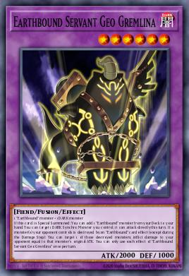 Earthbound Servant Geo Gremlina Yu-Gi-Oh card