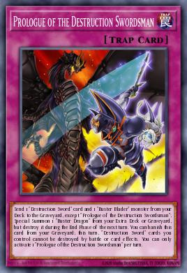 Prologue of the Destruction Swordsman Yu-Gi-Oh card