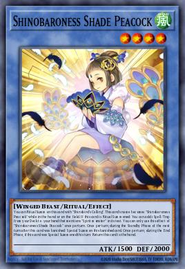 Shinobaroness Shade Peacock Yu-Gi-Oh card
