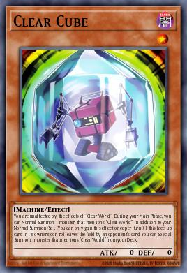 Clear Cube Yu-Gi-Oh card