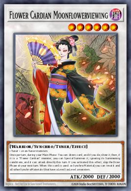 Flower Cardian Moonflowerviewing Yu-Gi-Oh card