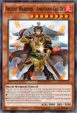 Ancient Warriors - Ambitious Cao De Yu-Gi-Oh card