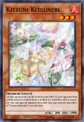 Kitsuni Kitsunebi Yu-Gi-Oh card