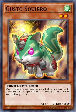 Gusto Squirro Yu-Gi-Oh card