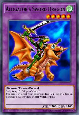 Alligator's Sword Dragon Yu-Gi-Oh card