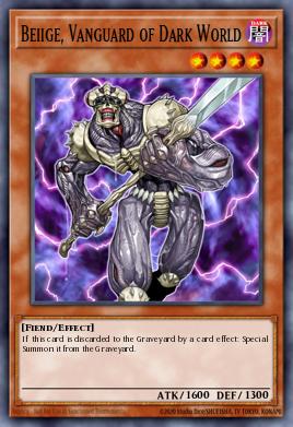 Beiige, Vanguard of Dark World Yu-Gi-Oh card