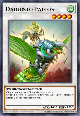 Daigusto Falcos Yu-Gi-Oh card