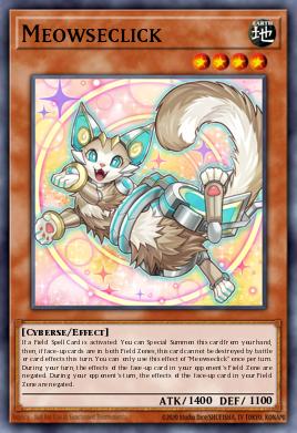 Meowseclick Yu-Gi-Oh card