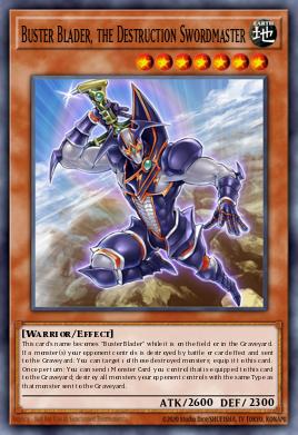 Buster Blader, the Destruction Swordmaster Yu-Gi-Oh card
