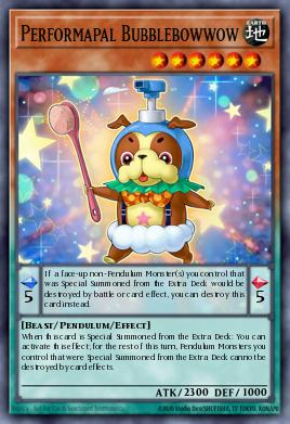 Performapal Bubblebowwow Yu-Gi-Oh card