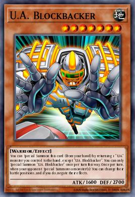 U.A. Blockbacker Yu-Gi-Oh card