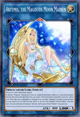 Artemis, the Magistus Moon Maiden Yu-Gi-Oh card