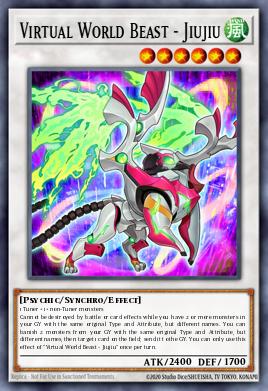 Virtual World Beast - Jiujiu Yu-Gi-Oh card