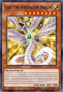 Light End Sublimation Dragon Yu-Gi-Oh card