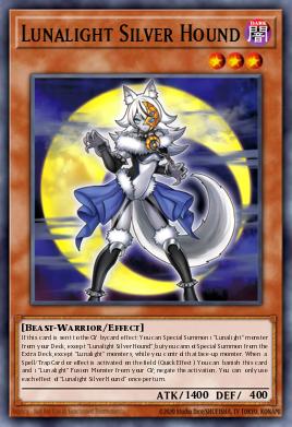 Lunalight Silver Hound Yu-Gi-Oh card