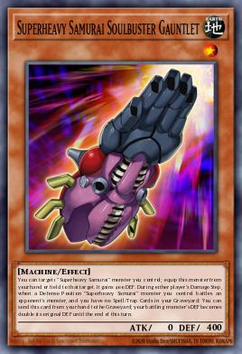 Superheavy Samurai Soulbuster Gauntlet Yu-Gi-Oh card