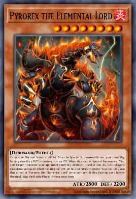 Pyrorex the Elemental Lord Yu-Gi-Oh card
