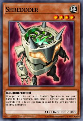 Shreddder Yu-Gi-Oh card