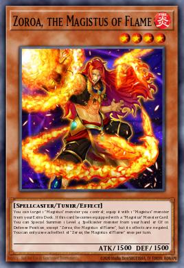 Zoroa, the Magistus of Flame Yu-Gi-Oh card