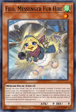 Filo, Messenger Fur Hire Yu-Gi-Oh card