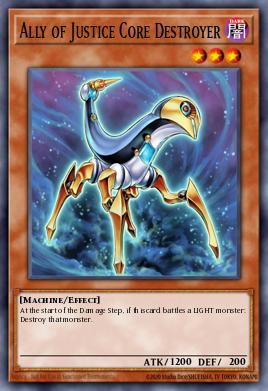 Ally of Justice Core Destroyer Yu-Gi-Oh card