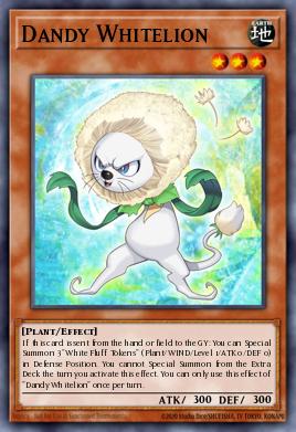 Dandy Whitelion Yu-Gi-Oh card
